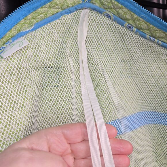 Vera Bradley Garment Bag Bermuda Blue Paisley Quilted Hanging Travel Cover 2005 - Picture 8 of 12